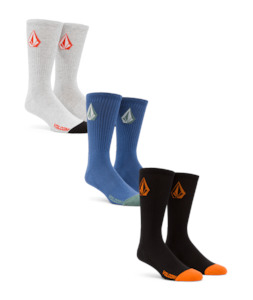 Socks: FULL STONE SOCK 3PK - BLUEBERRY