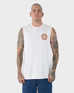 Mens Tanks: Speed MFG Dot Muscle - OFF WHITE
