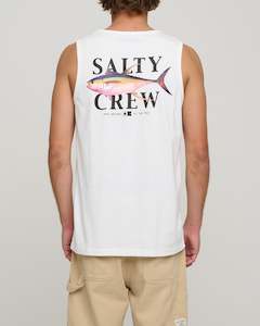 Mens Tanks: YELLOW FIN REGULAR TANK - WHITE