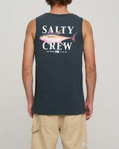 Mens Tanks: YELLOW FIN REGULAR TANK - COAL