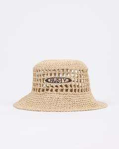 SPLENDOUR STRAW BUCKET HAT - NATURAL