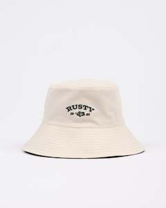 ALOHA REVERSIBLE BUCKET HAT - OATMEAL