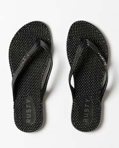 Jandals: FLIP OUT THONG - BLACK 2