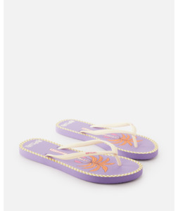 Jandals: MIXED BLOOM OPEN TOE - LILAC