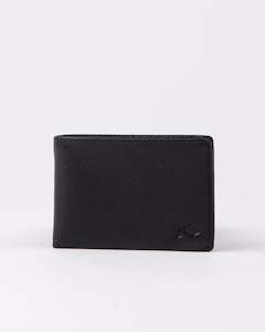 BUSTED LEATHER WALLET - BLACK