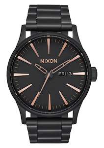 Mens Watches: Sentry SS All Black / Rose Gold