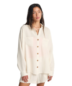 Billabong: SWELL BLOUSE-SALT CRYSTAL