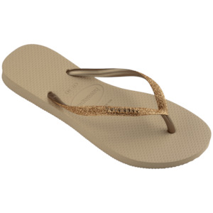 Havaianas: Slim Glitter II 9177 - Sand/ Golden Metallic