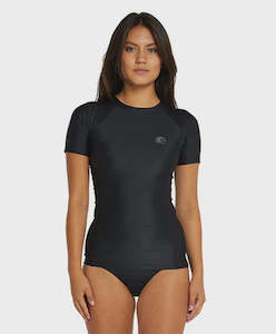 Oneill: WMNS CLASSIC SS UV RASH VEST - A00 BLK/BLK