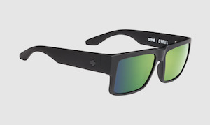 Spy 1: Cyrus - Soft Matte Black - Happy Bronze Polar/ w Green Spectra