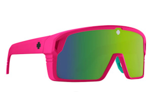 Monolith - Matte Neon Pink - Happy Bronze w/ Light Green Spectra Mirror