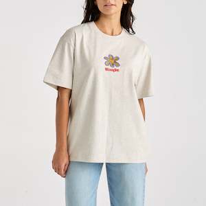 Wrangler: DAISY TEARS SLOUCH TEE GREY MARLE