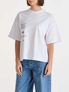 ORCHID BOXY TEE OPTIC WHITE