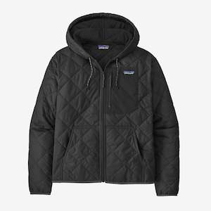 Womens Jackets: W's Diamond Quilted Bomber Hoody - Black