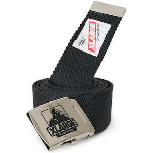 Accessories: TRADEMARK WEB BELT - BLACK
