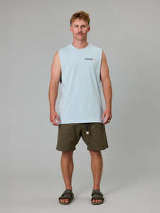 Mens: J.A.FISHERMAN TANK - STERLING BLUE