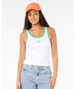 Womens: LUXE SURF RIBBED TANK - IRISH GREEN