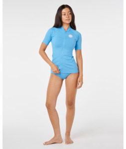 PREMIUM SURF ZIP THRU SS - AZURE BLUE