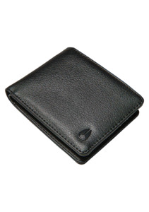 Accessories: Pass Vegan Leather Wallet - Black