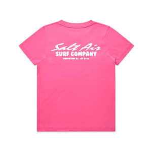 Salt Air Gear: YOUTH SURF CO PUFF - Tee - Charity Pink