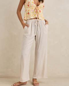 Womens Pants: AIRLIE BEACH PANT - IVORY