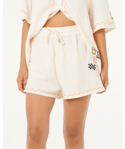 SUNSET LUAU EMBROIDERED SHORT - SHELL