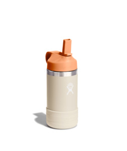 Kids 12 Oz Wide Mouth Straw Cap And Boot - Coconut