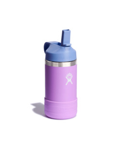Kids 12 Oz Wide Mouth Straw Cap And Boot - Anemone