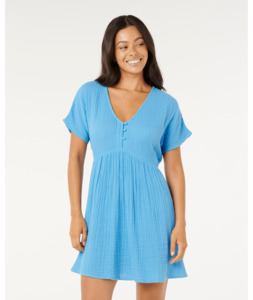 Womens Dresses: PREMIUM SURF S/S DRESS - AZURE BLUE