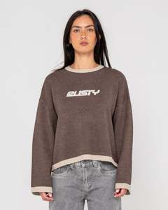 Womens: RIDER RELAXED CREW NECK KNIT - PINECONE