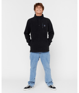 Mens: SEARCH POLAR FLEECE CREW - BLACK