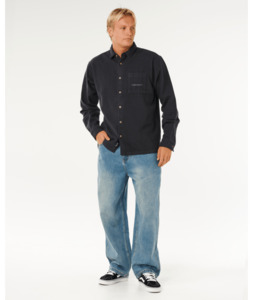 INNER VISIONS FLANNEL SHIRT - WASHED BLACK