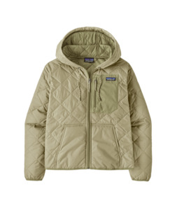 W's Diamond Quilted Bomber Hoody - Weathered Stone