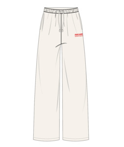 SURF PUFF WIDE LEG TRACKPANT - CAYENNE