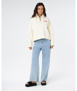 SURF PUFF 1/4 ZIP - CAYENNE