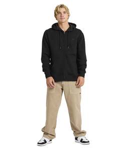 SALT WATER ZIP HOOD - BLACK