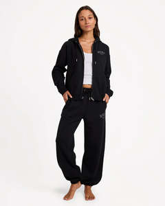 DREAMY DAYS ZIP HOOD - BLACK
