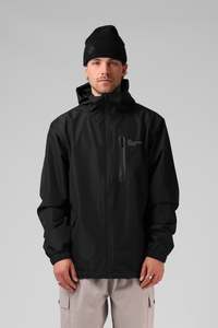 Quilted Raincoat - Black