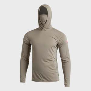 Sun Pro Long Sleeve Hooded Max UPF Shirt - Heather Vintage Khaki