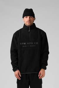 Mens: Polar 1-4 Zip - Black