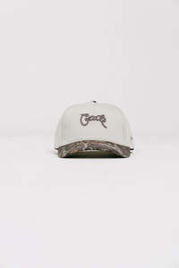 Headwear: Crate Scripted Tree Camo Peak Snap Back - Tree Camo