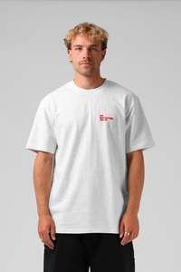 Tees: Base Tee - White Marl