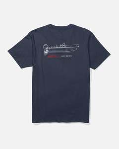 WHALER SCHEMATIC SS TEE - NAVY