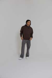 Fleece: CRATE NO FRILLS HOODIE - Brown
