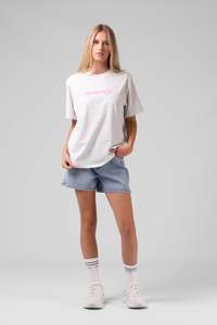 Womens Tops: Flow Tee - White Marl