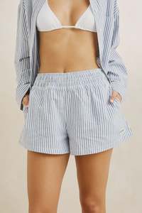 VISTA STRIPE BEACH SHORT - BLUE