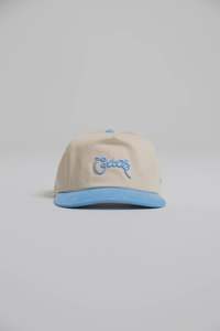 Crate Scripted 1/2 Cord Snapback - Tofu/Light Blue