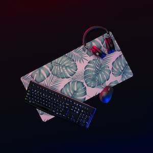 Desk mat - Pink Palms