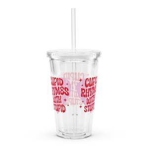 V-Day - Cupid - Clear plastic tumbler