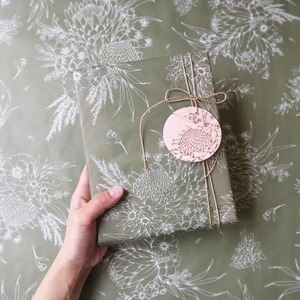 Tarot Tees 1: Tissue Paper - King Protea In Olive